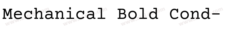 Mechanical Bold Cond字体转换